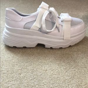 Platform buckle sneaker